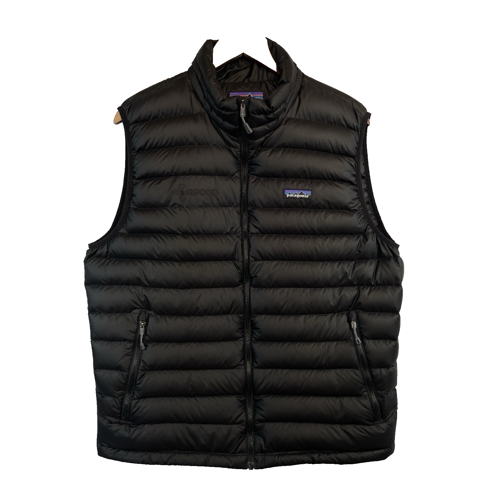 Patagonia Mens Goose Down 800 Sweater Vest Size L Black Full Zip 84622 Read